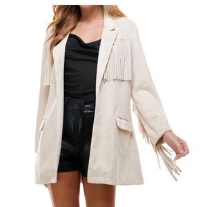 TCEC Cream Blazer Elegant Suit Jacket